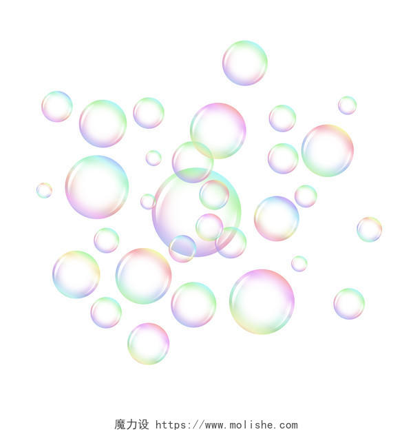 透明泡泡泡泡特效元素泡泡psd素材